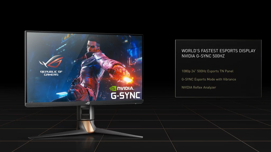 ASUS ROG Swift 500Hz – World's first 500Hz Nvidia G-Sync gaming display- features