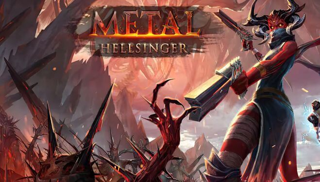 Metal Hellslinger is a fast-paced rythmic FPS shooter