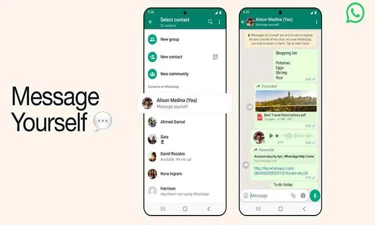 WhatsApp introduces a new feature that allows you to message yourself more efficiently.