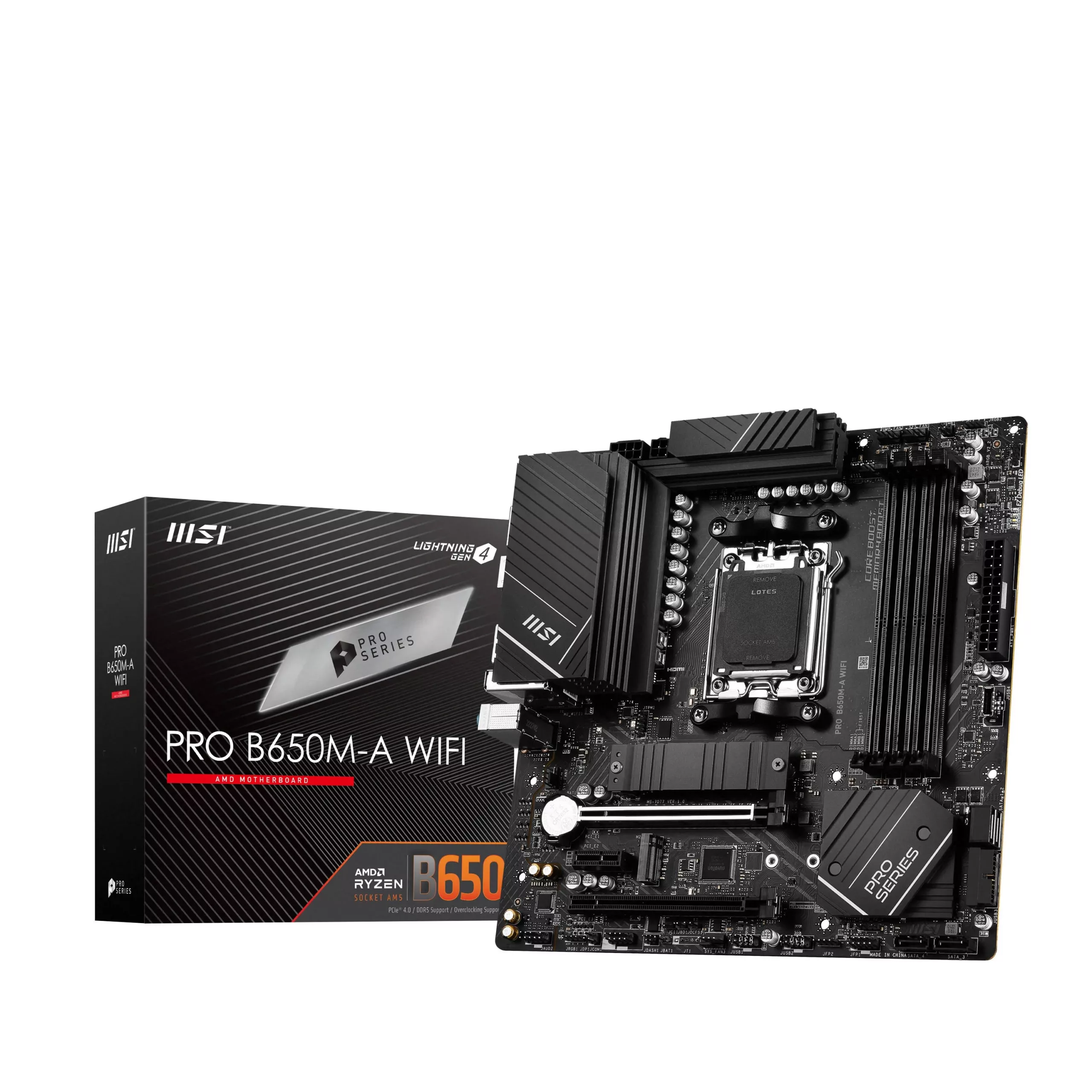 MSI Pro B650M-A WI-Fi Budget motherboard for Ryzen 5 7600X