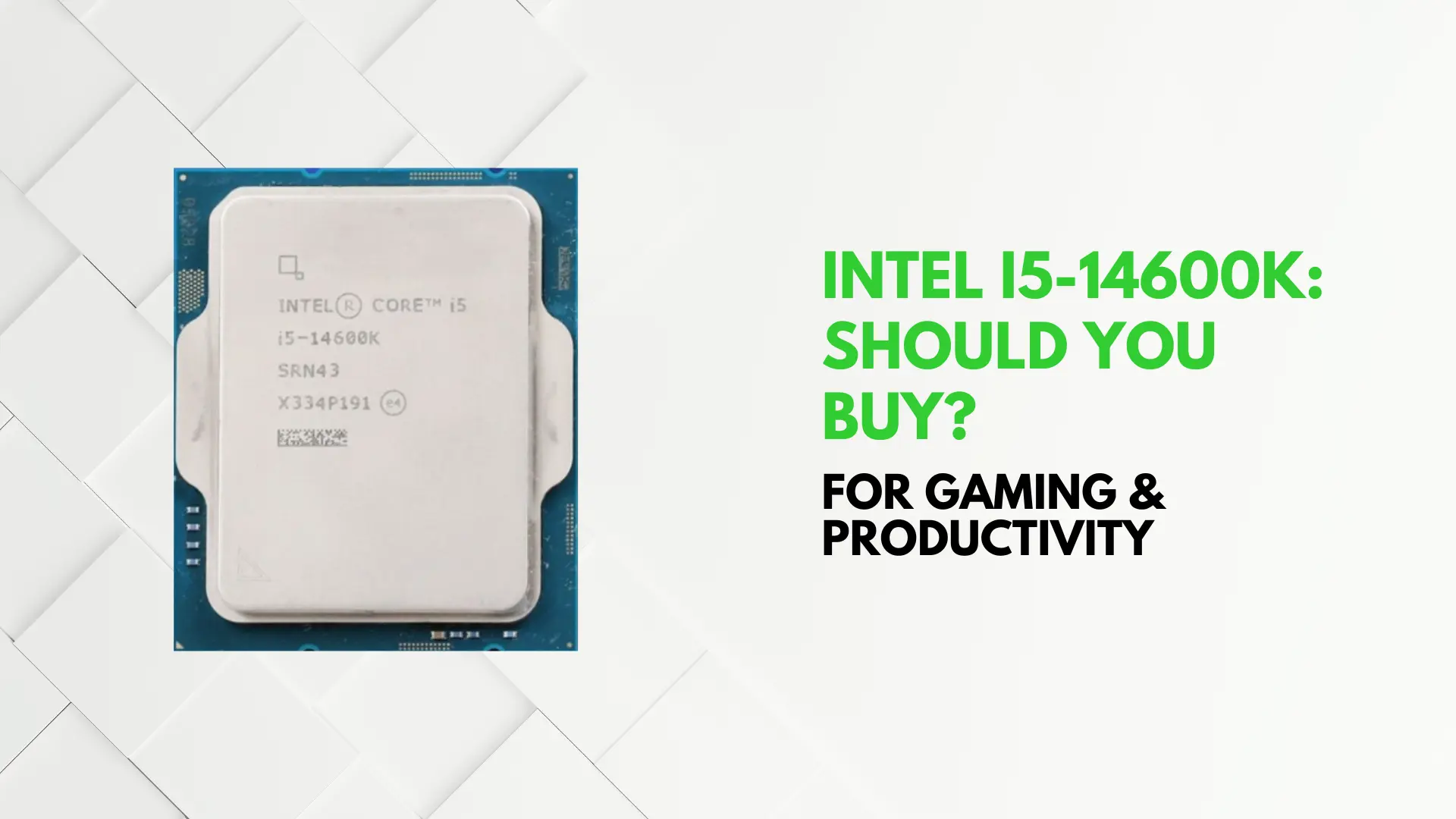 Should you buy intel i5 14600k